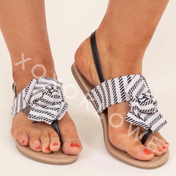 Bow Knot Thong Sandal Sling Back Sandal - Picture 11 of 16